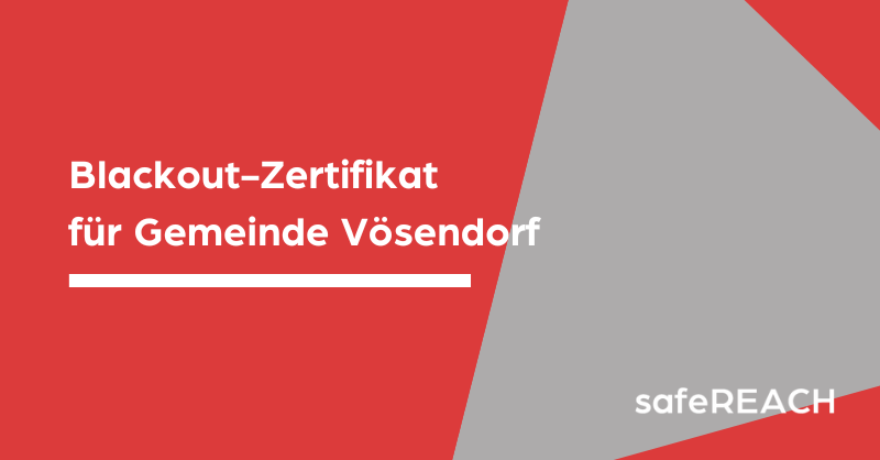 Gutes Krisenmanagement bringt Gemeinde Vösendorf Blackout-Zertifikat
