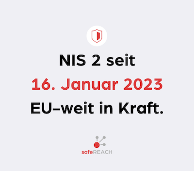 Die NIS 2 Richtlinie ist seit 16. Januar 2023 EU-weit in Kraft und muss bis Oktober 2024 umgesetzt werden.