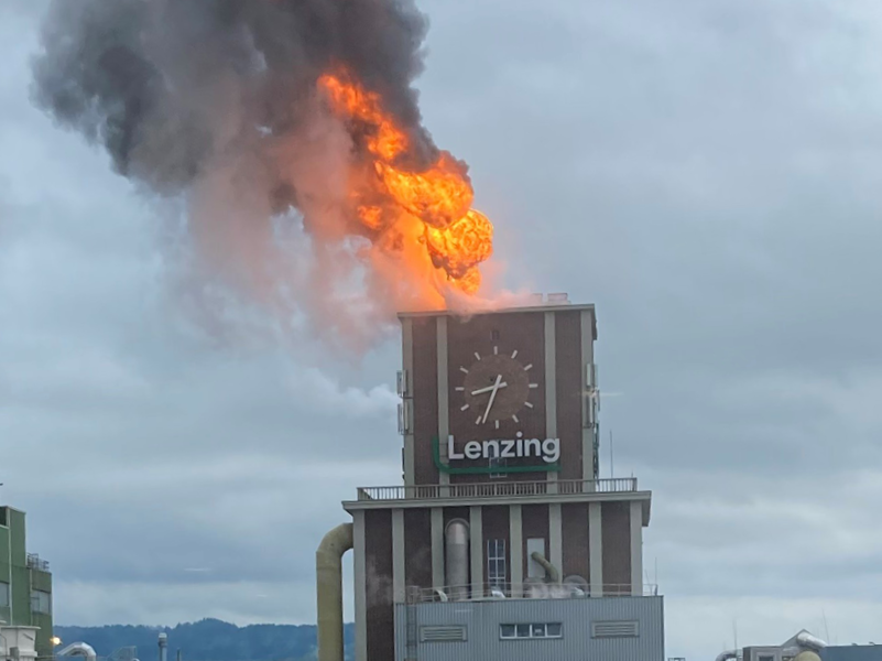 Brand am Werksgelände der Lenzing AG & safeREACH erfolgreich im Einsatz