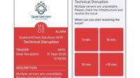 Alertin in the safeREACH mobile App for technical disruptions