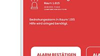 Bedrohungsalarm in der safeREACH Desktop App